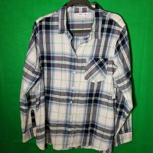 Old Navy The Classic Shirt Flannel Men XL Plaid Long Sleeve Outdoor Camping NWT